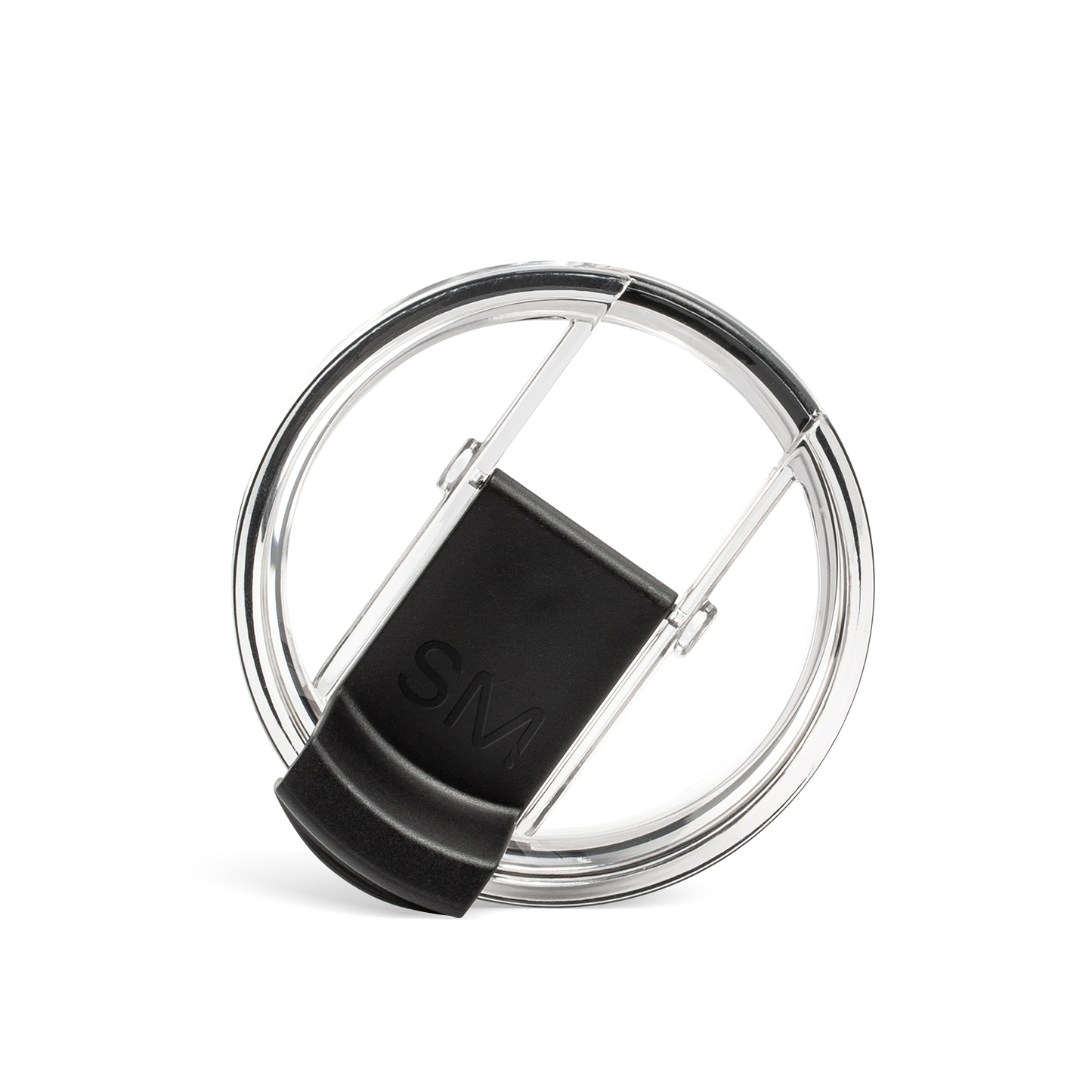 Clear transparent HRV lid with black accents on white background