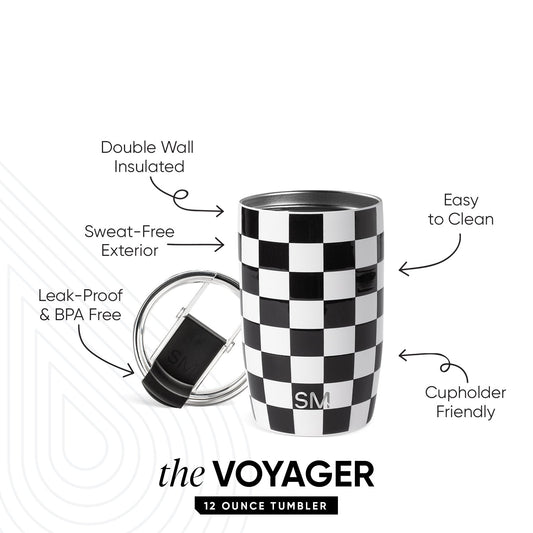 Voyager Tumbler with Clear Flip Lid & Straw