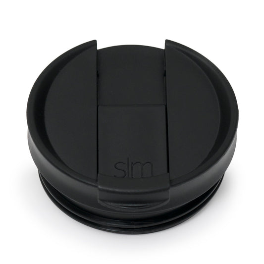Black matte container lid with dark charcoal gray base rim and subtle tone gradations