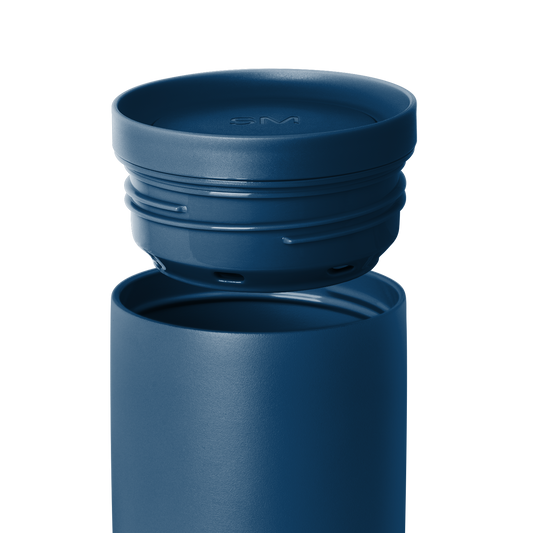 Deep teal blue product with sophisticated finish, medium to dark blue-green tone with muted saturation