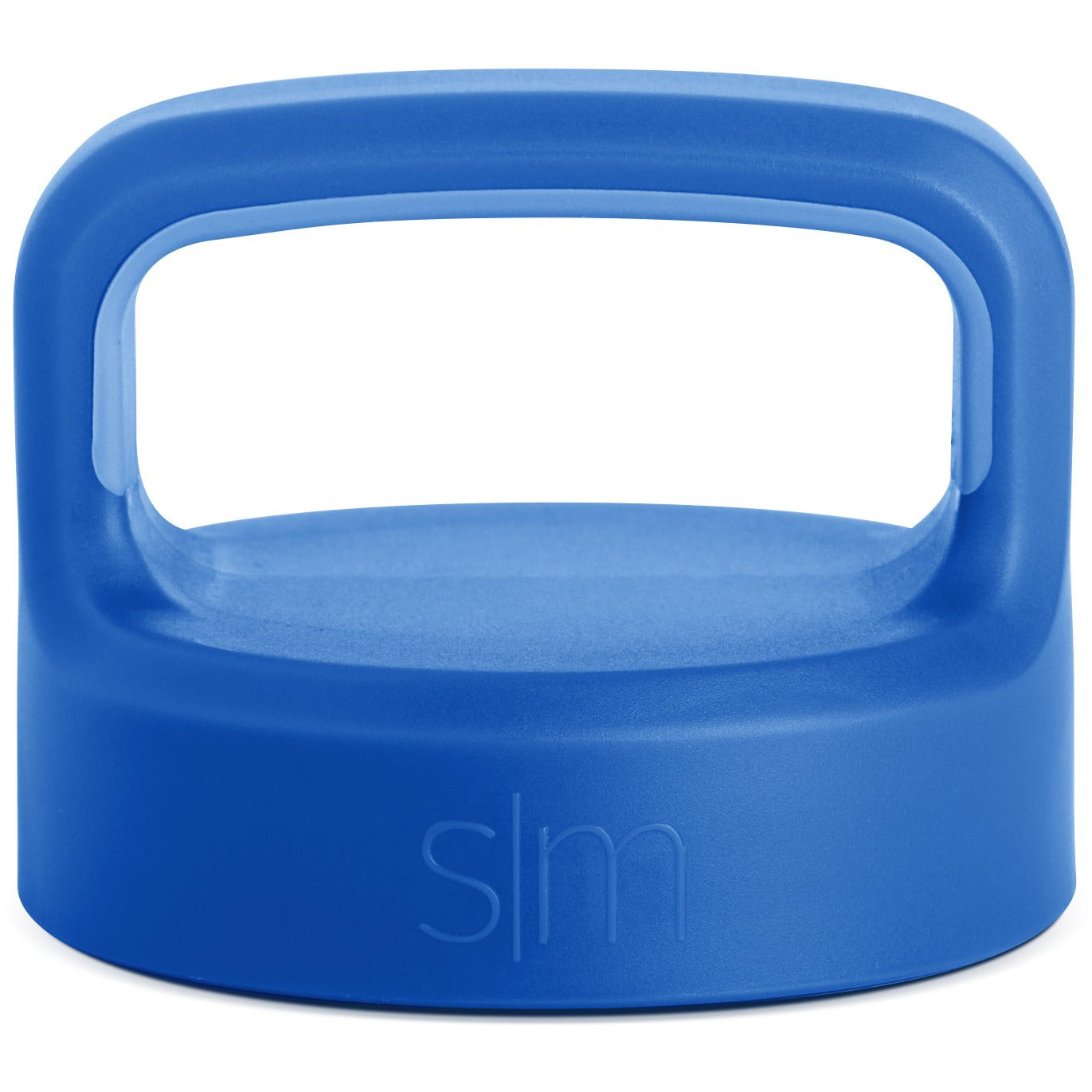 Royal blue cylindrical lid with white accents, viewed against a plain background. Product appears to be a container or jar lid in vibrant blue tone.
