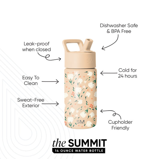Summit Kids Water Bottle with Straw Lid