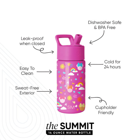 Summit Kids Water Bottle with Straw Lid