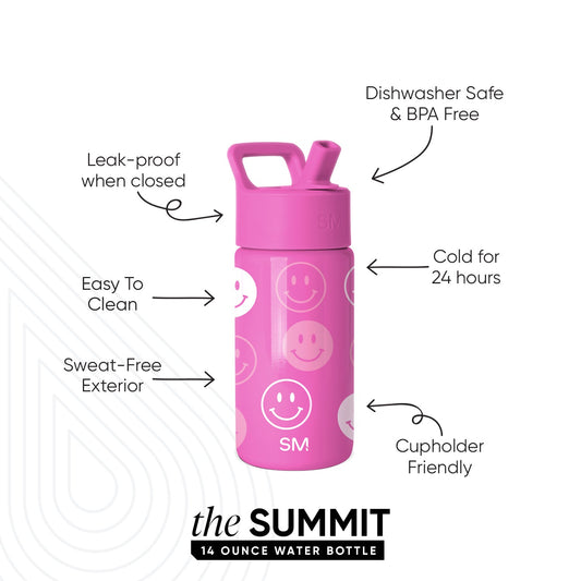 Summit Kids Water Bottle with Straw Lid
