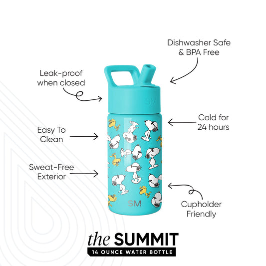 Summit Kids Water Bottle with Straw Lid