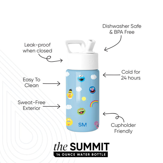Summit Kids Water Bottle with Straw Lid