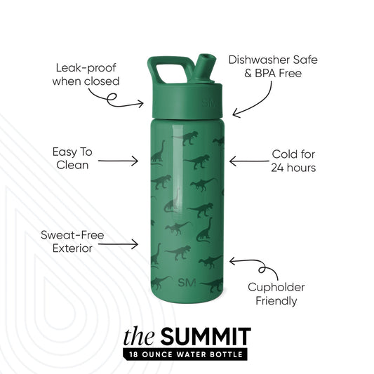 Summit Kids Water Bottle with Straw Lid
