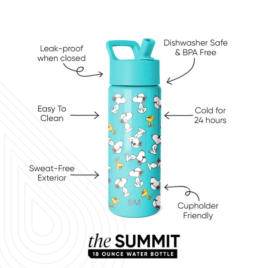 Summit Kids Water Bottle with Straw Lid