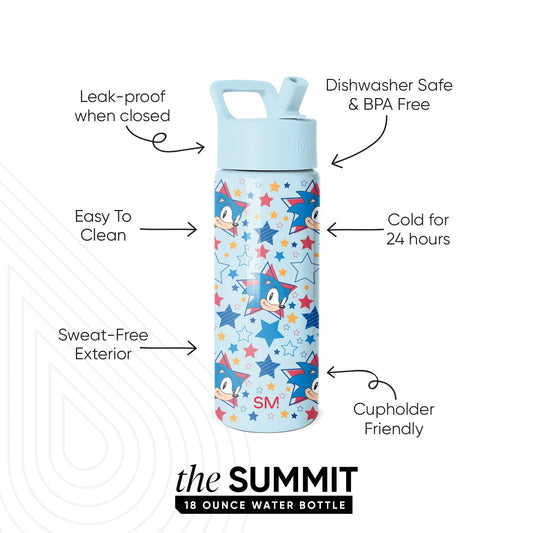 Summit Kids Water Bottle with Straw Lid