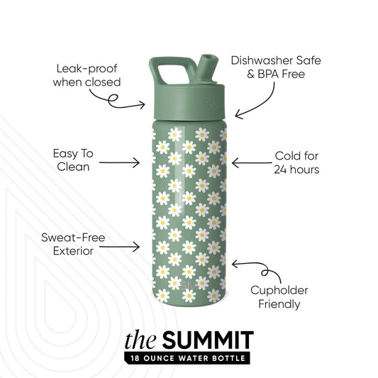 Summit Kids Water Bottle with Straw Lid