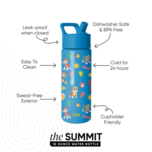 Summit Kids Water Bottle with Straw Lid