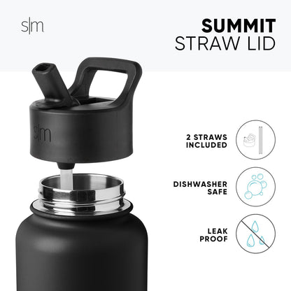 Matte black insulated tumbler with stainless steel silver base band and metal components
