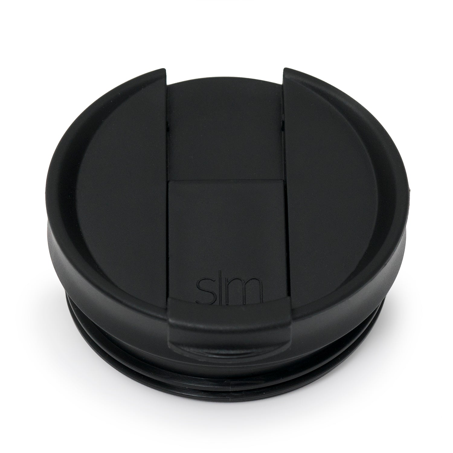 Black product on light gray background