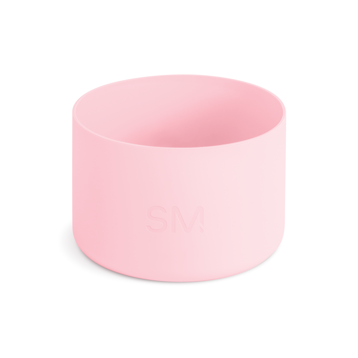 Pale pink cylindrical drinkware accessory on white background
