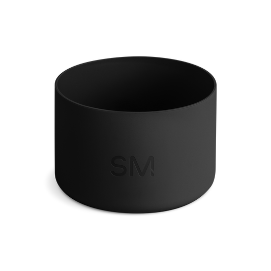 Black cylindrical boot tray on white background, shown from above with open top view revealing interior depth