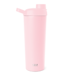 Light pink water bottle with matte finish on white background