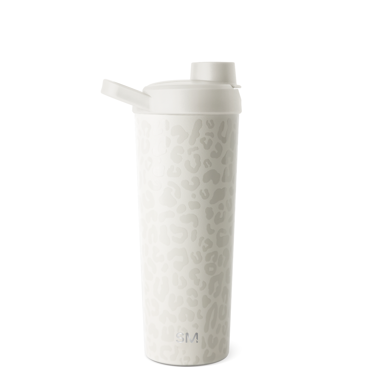 White insulated tumbler with lid displayed against a neutral background