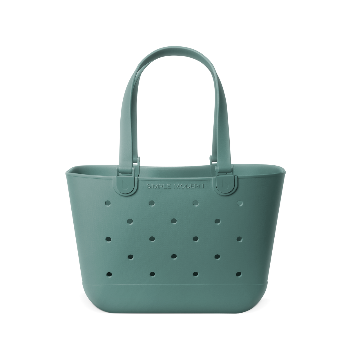 Soft sage green tote bag with matching handles and structural elements