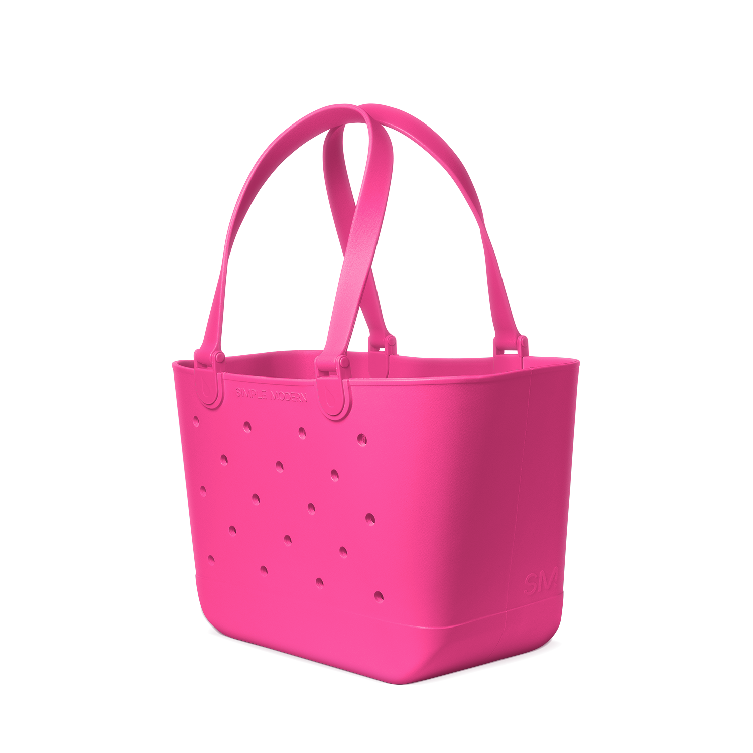Hot pink magenta product against white background