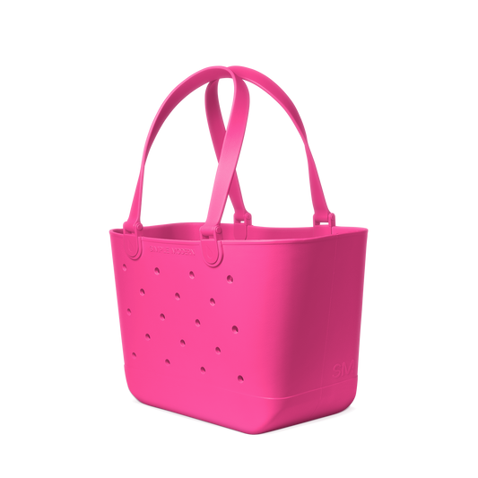 Hot pink magenta product against white background