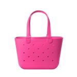Vibrant hot pink tote bag displayed against a white background