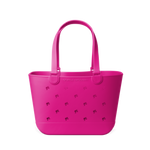 Hot pink tote bag on white background