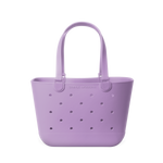 Soft lavender tote bag with simple modern design, featuring a muted lilac purple color throughout the entire canvas bag structure.
