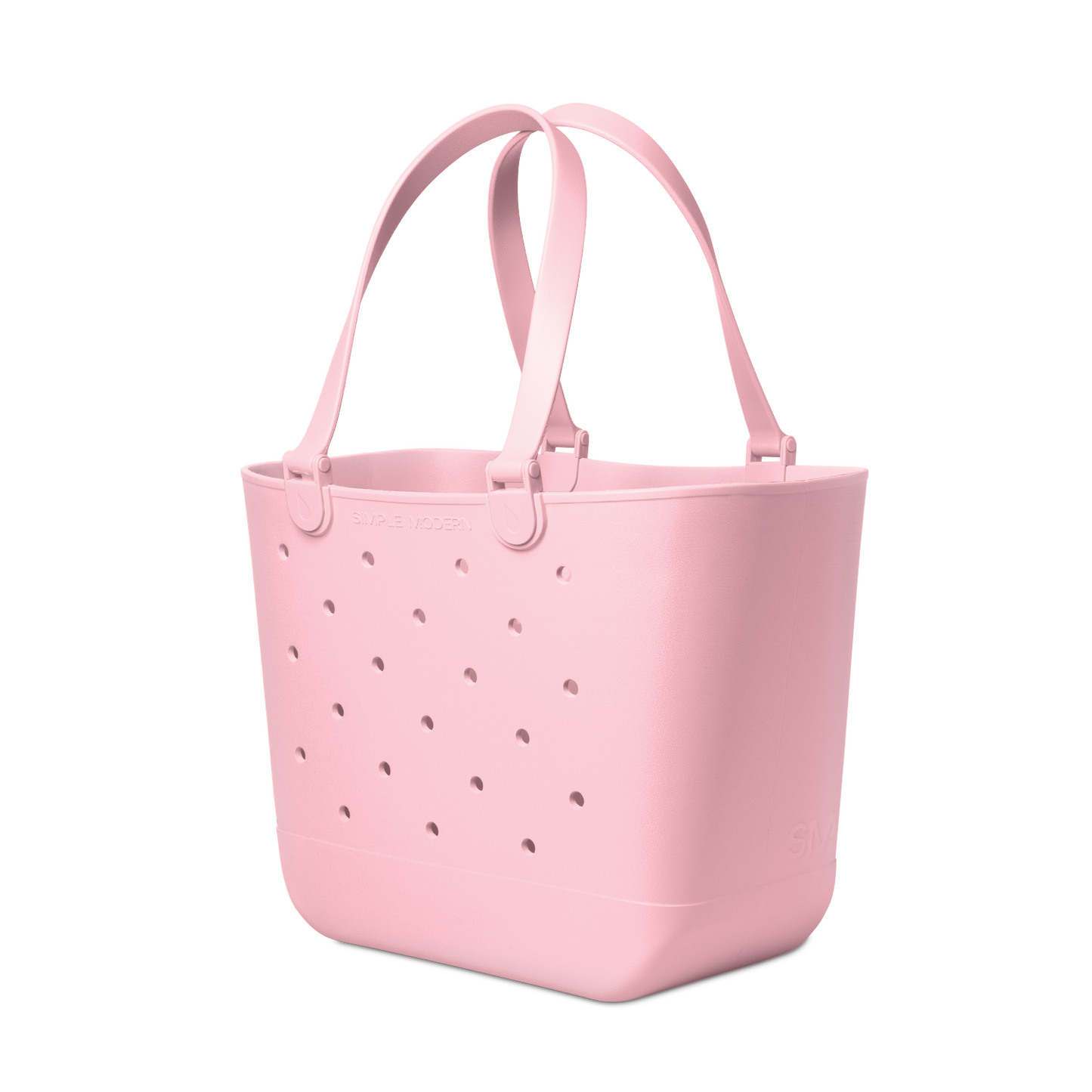 Soft pastel pink product on white background