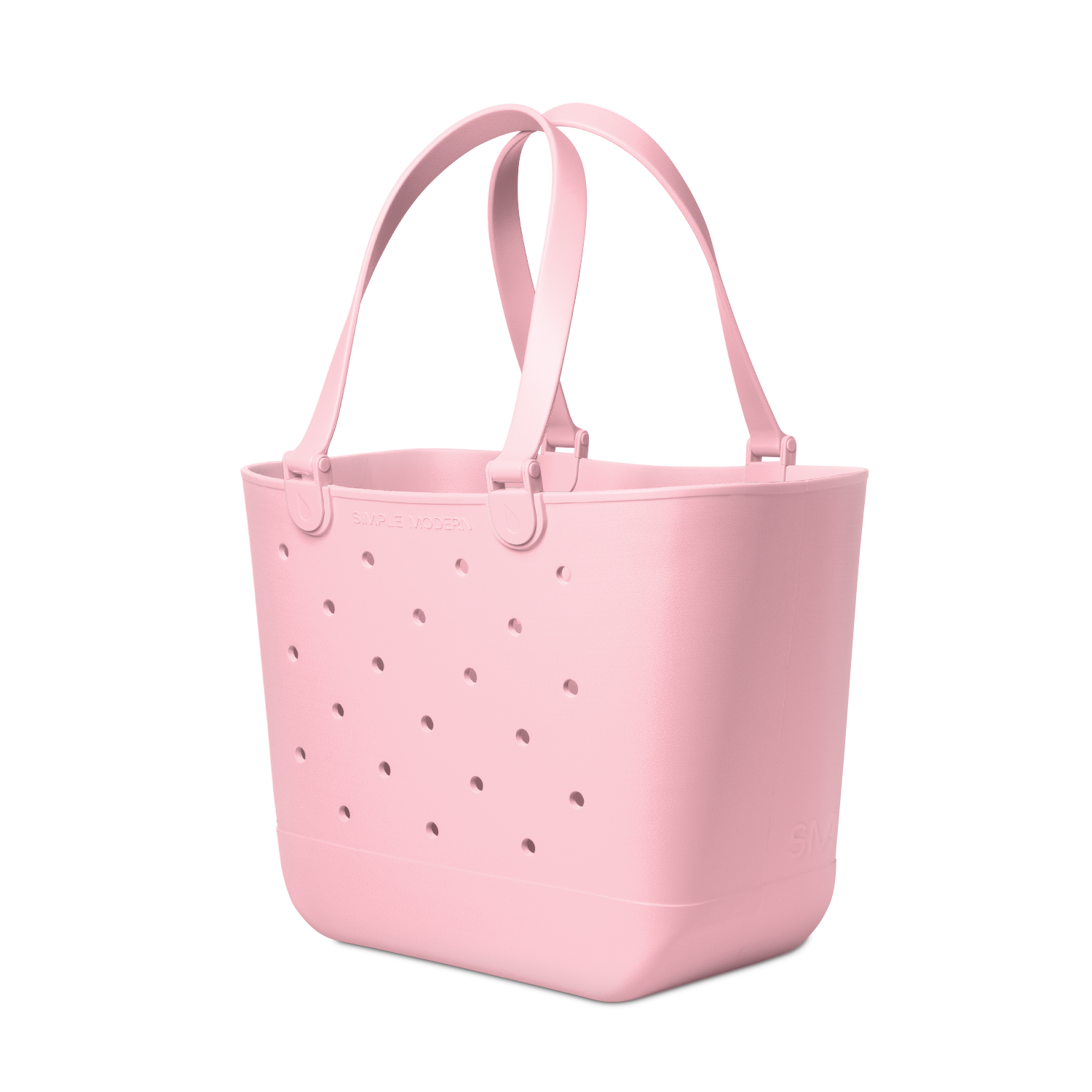 Soft pastel pink product on white background