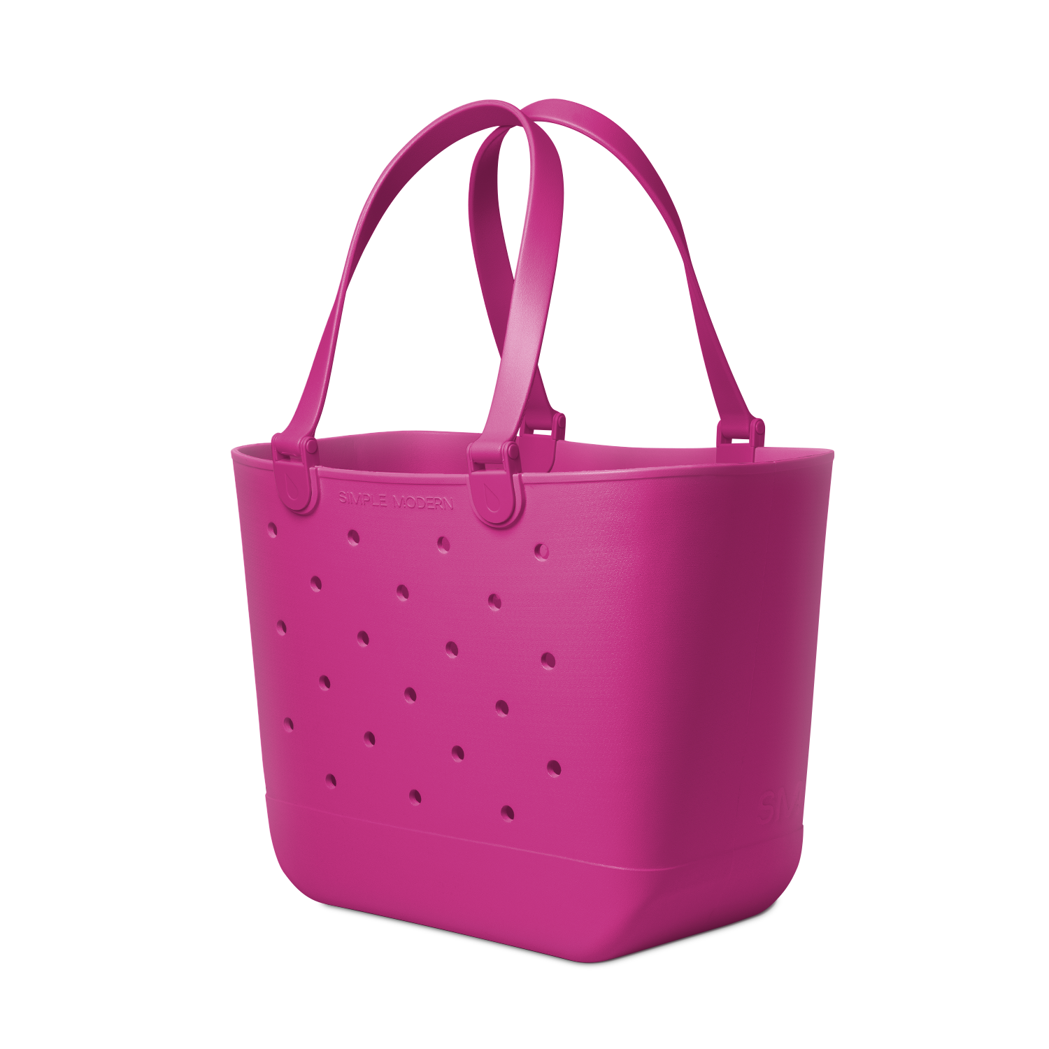 Vibrant hot pink magenta tote bag displayed against a clean white background