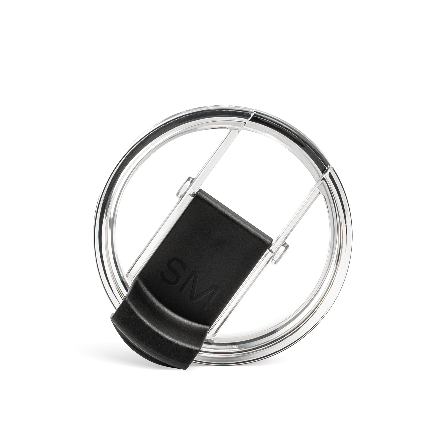Clear transparent HRV lid with black accents on white background