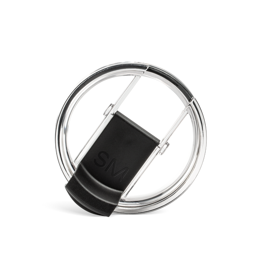 Clear transparent HRV lid with black accents on white background
