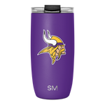 Purple Simple Modern insulated tumbler with Minnesota Vikings NFL logo on front, featuring vibrant purple exterior matching team colors.
