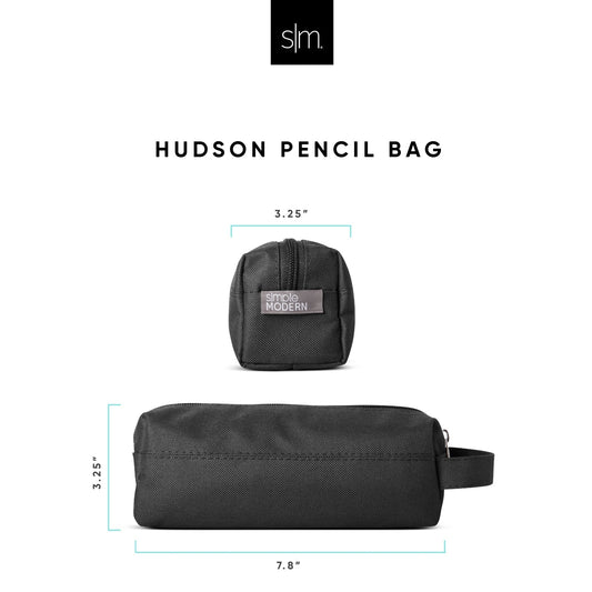 Charcoal gray product displayed against white background with turquoise accent lines showing size reference views.
