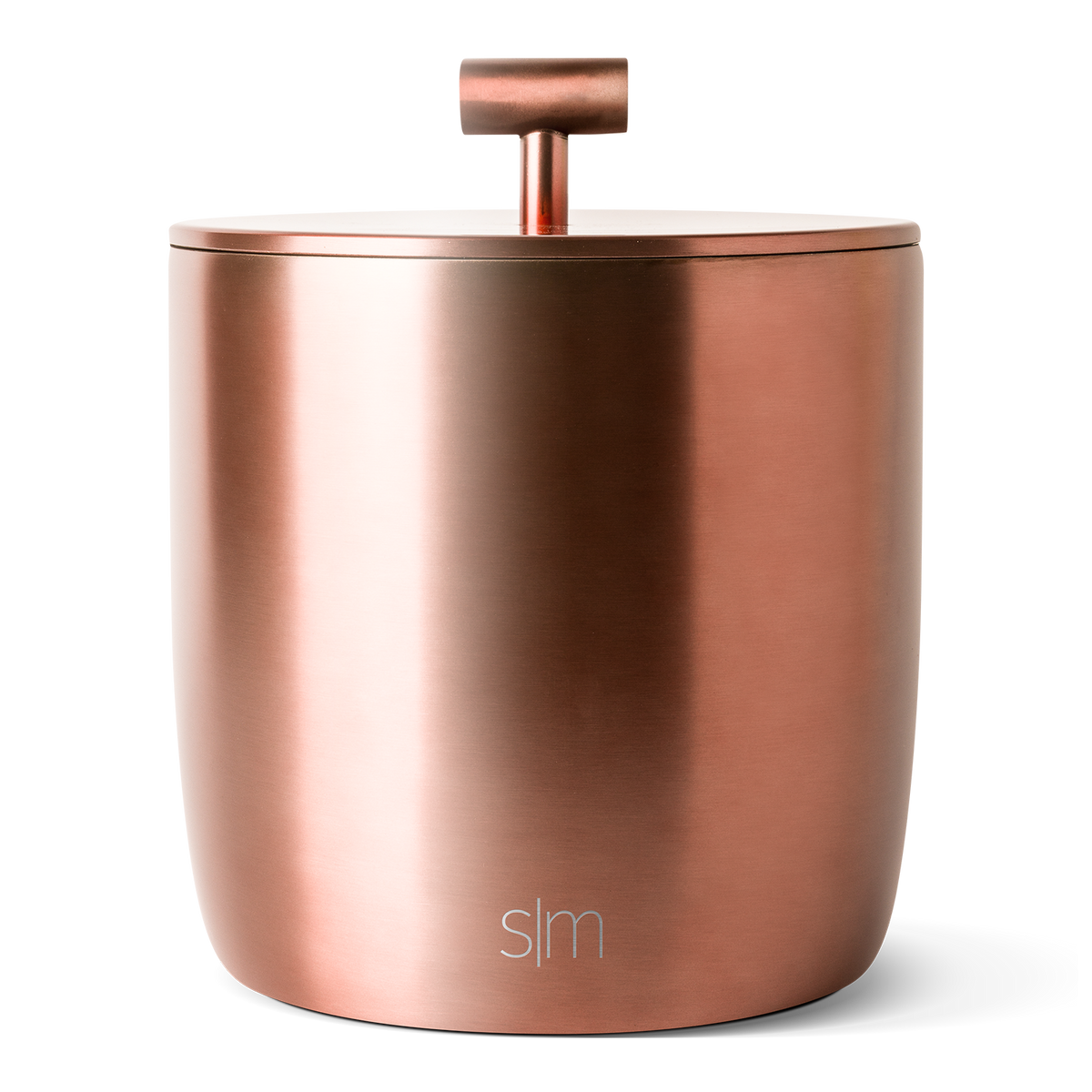 Brushed rose gold and copper metallic surface with light reflections, transitioning from peachy tones on the left to deeper bronze hues on the right.