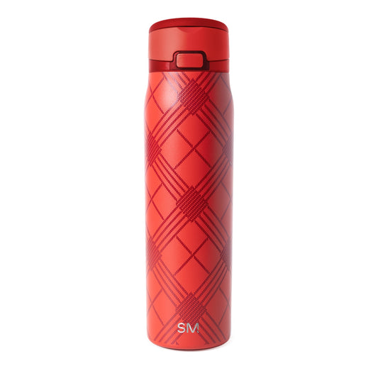 Bright coral-red product with gradient from lighter salmon tone on upper section to deeper saturated red on middle and lower body