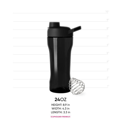 Black drinkware with semi-transparent dark gray accents and light gray measurement scale along right and top edges for size reference.