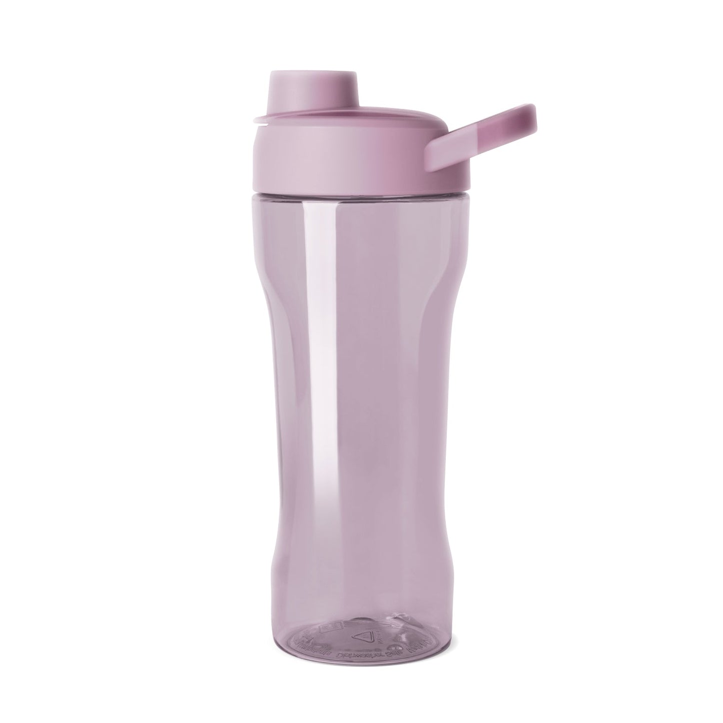 Dusty mauve water bottle with muted pink lid and spout