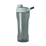 Sage green and white modern drinking bottle on white background, featuring two-tone design with soft green upper portion and white cylindrical body
