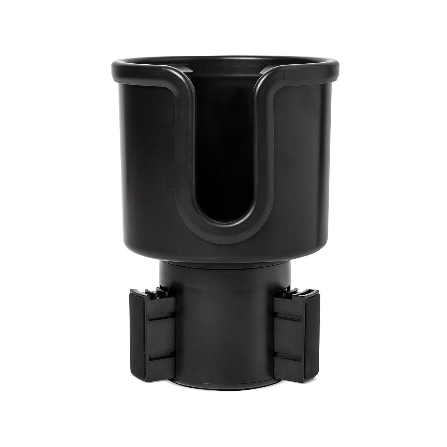 Matte black road cup with open back design, displayed against white background.