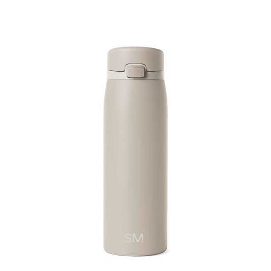 SM Vacuum Insulated Bottle in soft beige or off-white color against a white background