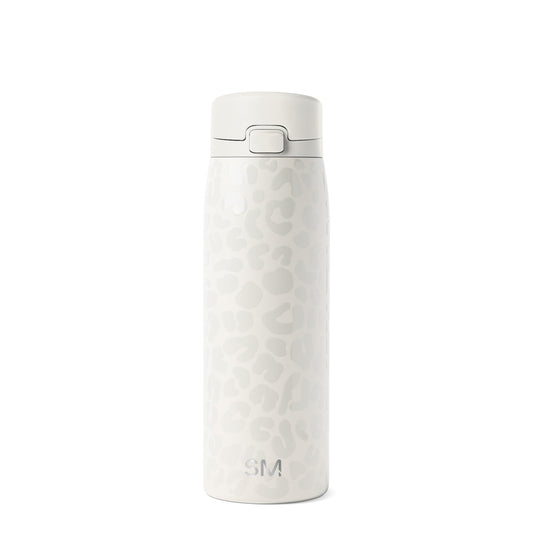 Off-white water bottle with cream-colored body displayed against a light gray background