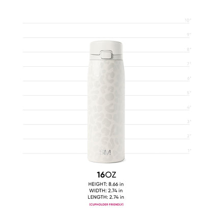 Soft cream-colored water bottle with minimal design on neutral light gray background