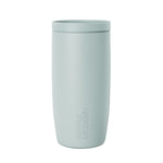 Sage green insulated tumbler with soft muted finish on white background