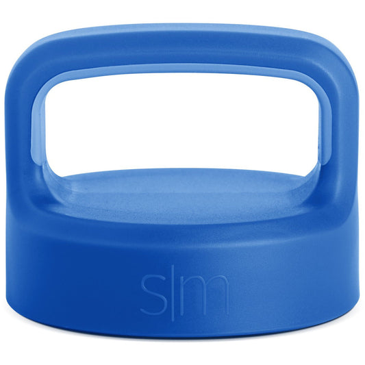 Royal blue cylindrical lid with white accents, viewed against a plain background. Product appears to be a container or jar lid in vibrant blue tone.