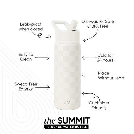 Pale cream quilted water bottle with soft off-white tones and diamond-pattern texture