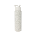 Soft white water bottle with beige and cream undertones on clean white background