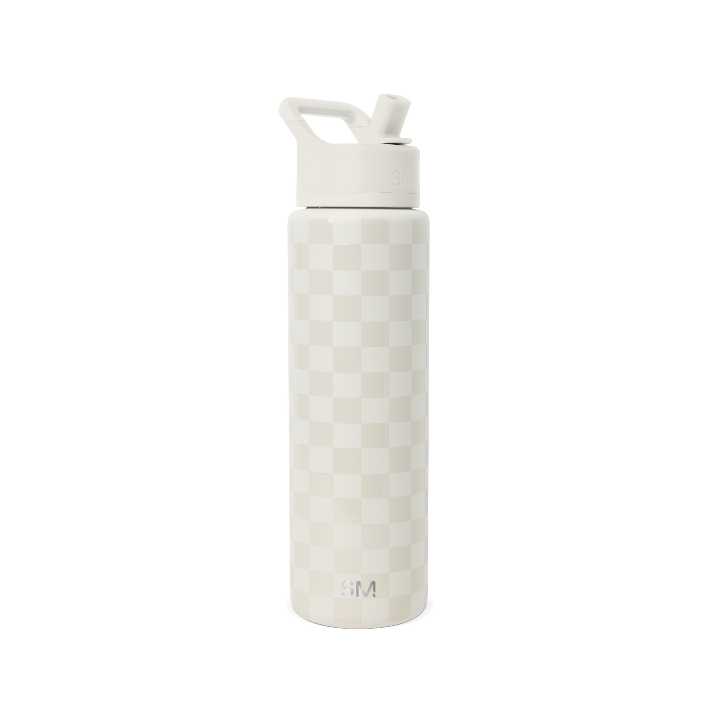 Cream-colored water bottle with textured surface pattern, light ivory finish with subtle tonal variations against neutral background.