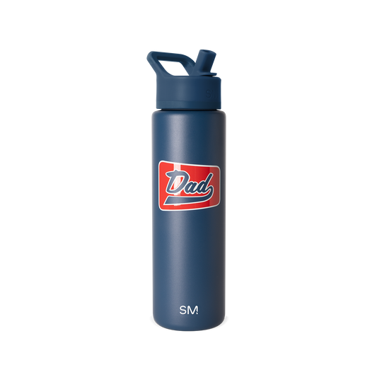 Navy blue water bottle with matching cap and carry handle, model SM2-S-30-FDV-M