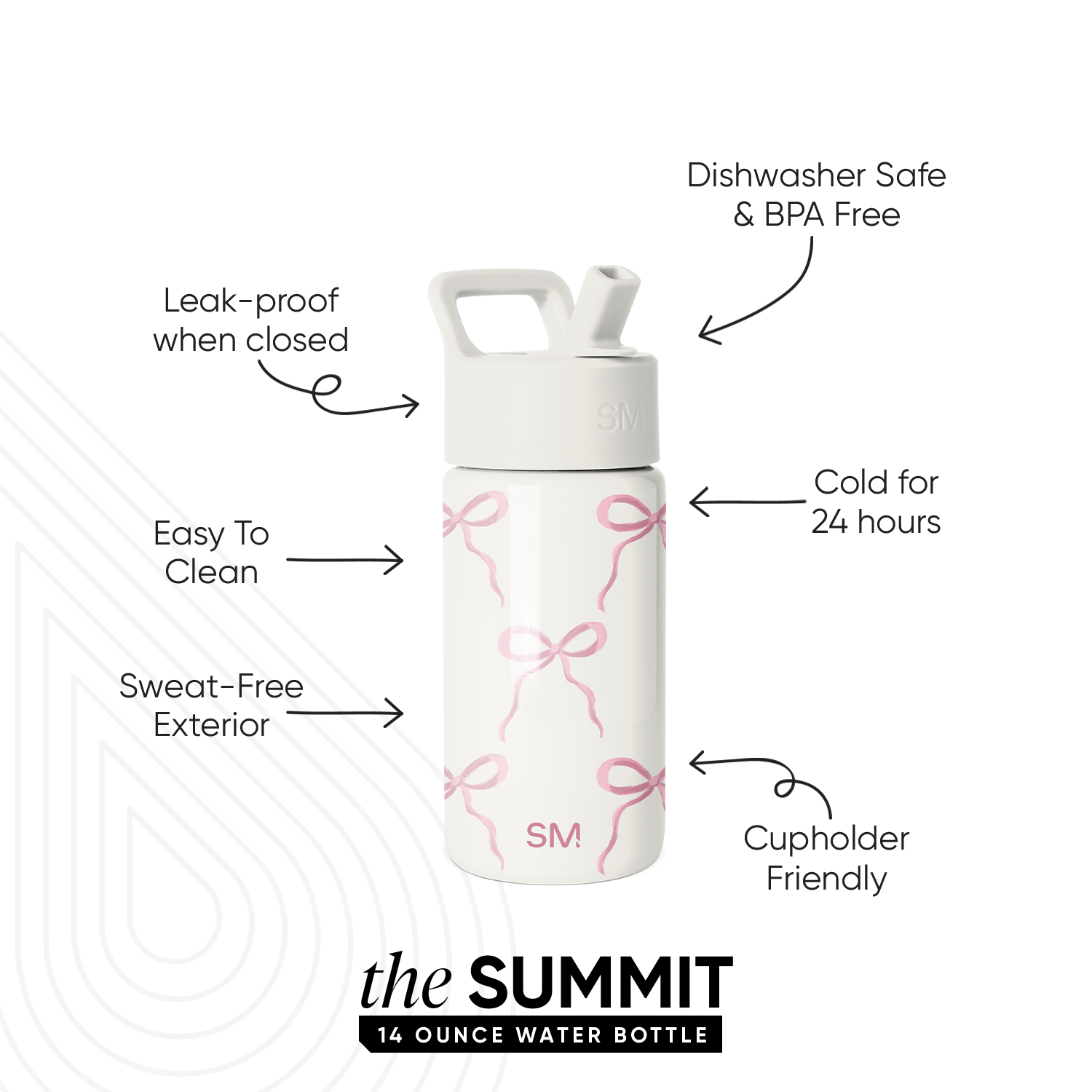 Summit Kids Water Bottle with Straw Lid